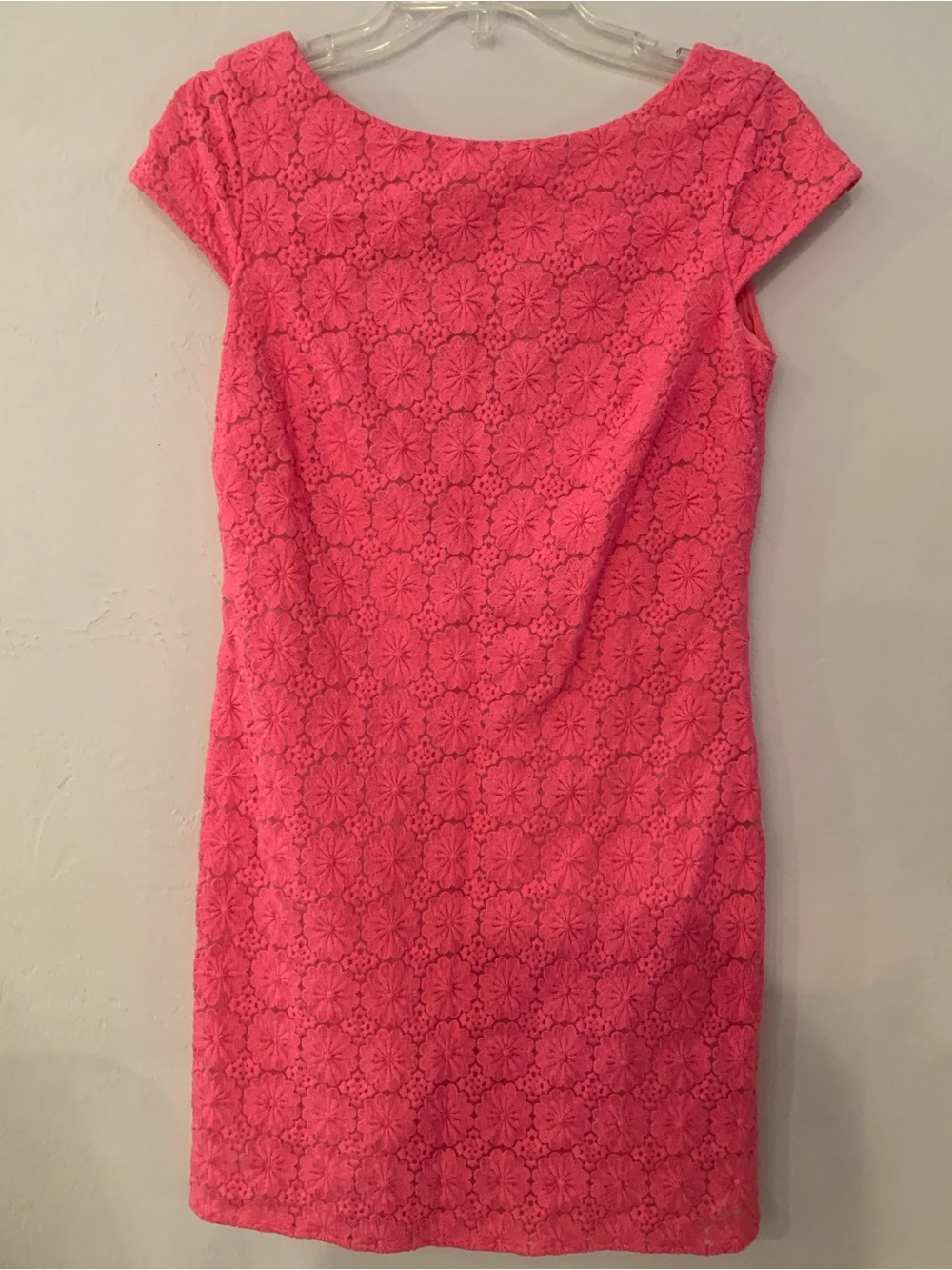 Lilly Pulitzer Vibrant Floral Lace Sheath Dress in Bright Pink size no flaws 4